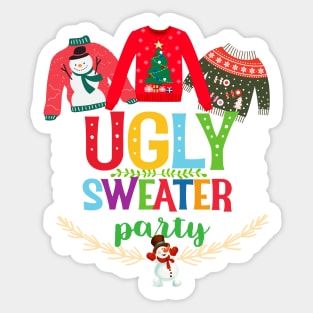 Ugly Sweater Party Sticker